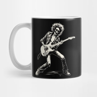 Rock & Roll Music Concert Festiwal Skeleton Halloween Guitar Mug